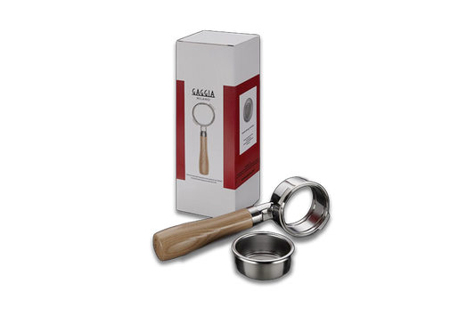 Bottomless handle for espresso machine - WOOD