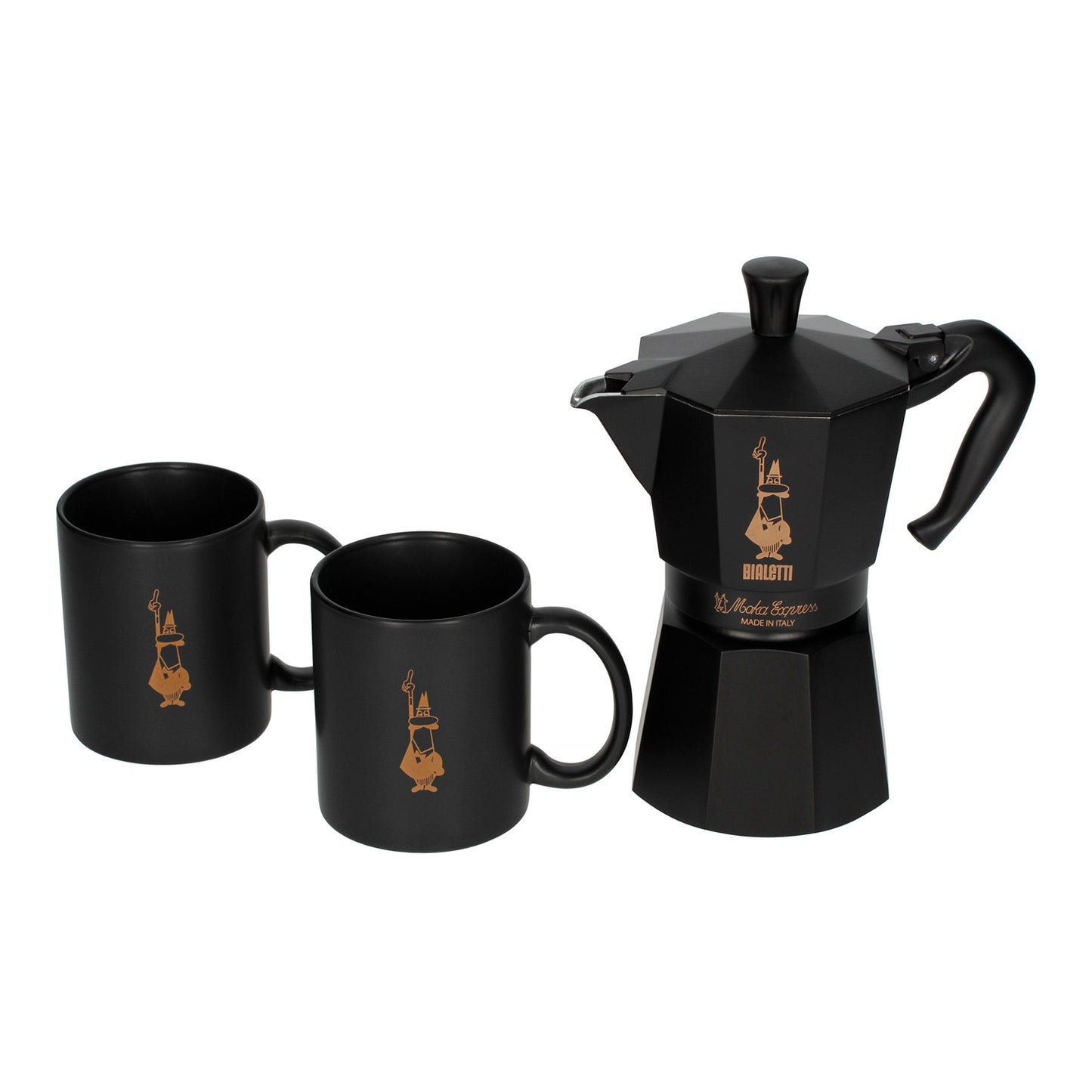 Moka Express Black 6tz + 2 skodelici - coffeetime.si